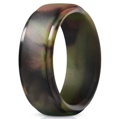 Men's 8mm Camouflage Silicone Ring