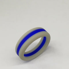 Men's 8mm Two Tone Silicone Ring