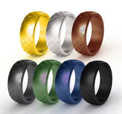 Men's 8.7mm Fish Scale Silicone Ring