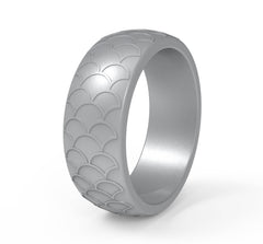 Men's 8.7mm Fish Scale Silicone Ring