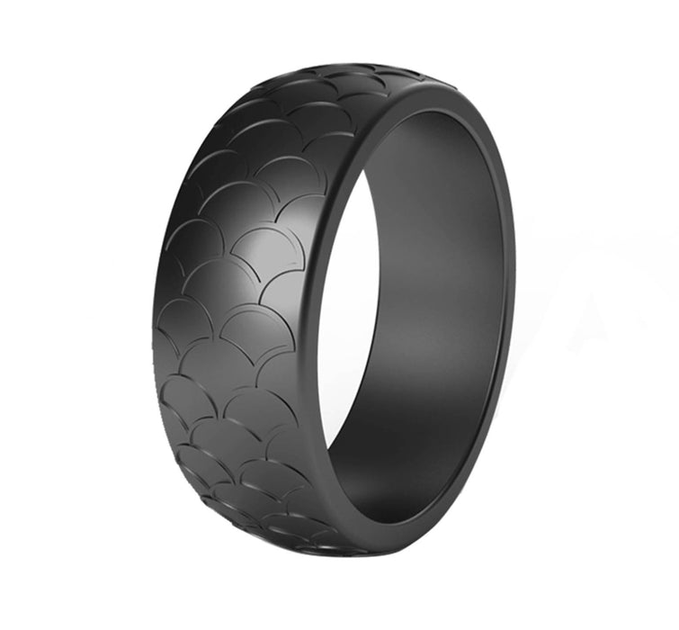 Men's 8.7mm Fish Scale Silicone Ring