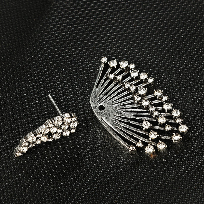 Sparkling Starburst Crystal Jacket Earrings