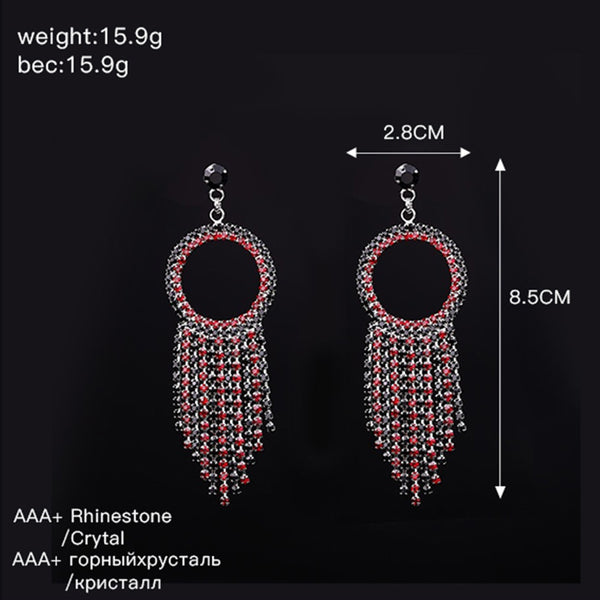 Sea Bead Tassel Drop Earrings