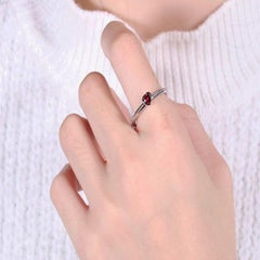 Women's Austrian Crystal Heart Ring