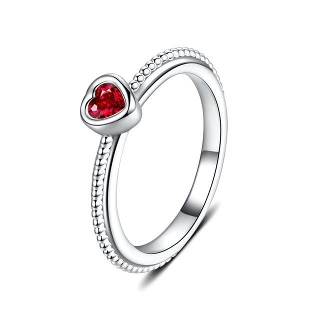 Women's Austrian Crystal Heart Ring