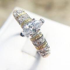 Women's Delicate Pave Set Platinum Plated CZ Ring