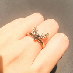 Women's Deer Rose Gold and Platinum Plated Ring