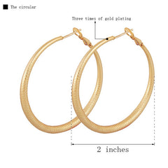 Women's Classic Gold Plated Hook Earrings