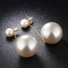 Simulated Pearl Drop Post Earrings