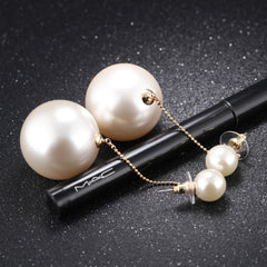 Simulated Pearl Drop Post Earrings