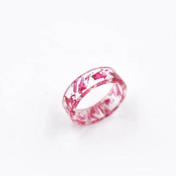 Women's 6mm 'Floral Suspension' Acetate Acrylic Ring