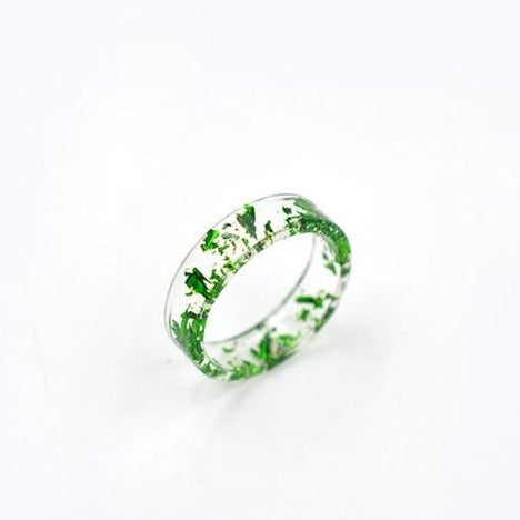 Women's 6mm 'Floral Suspension' Acetate Acrylic Ring