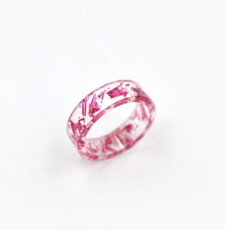 Women's 6mm 'Floral Suspension' Acetate Acrylic Ring