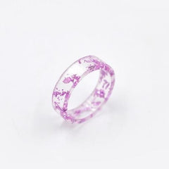 Women's 6mm 'Floral Suspension' Acetate Acrylic Ring