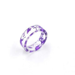 Women's 6mm 'Floral Suspension' Acetate Acrylic Ring