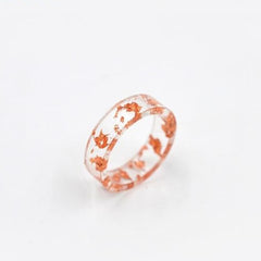 Women's 6mm 'Floral Suspension' Acetate Acrylic Ring