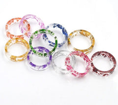 Women's 6mm 'Floral Suspension' Acetate Acrylic Ring