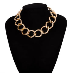 Women's Heavy Metal Chunky Choker Necklace