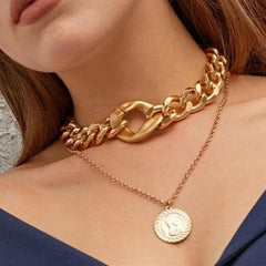 Women's Exaggerated Vintage Heavy Metal Choker Necklace