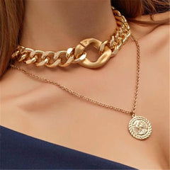 Women's Exaggerated Vintage Heavy Metal Choker Necklace