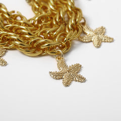 Women's Twisted Chunky Star Pendant Chain Necklace