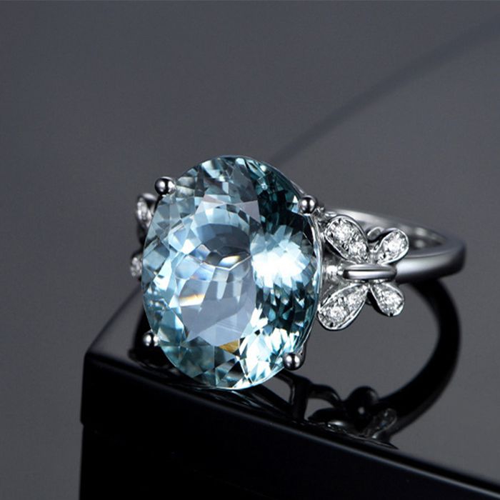 Women's Butterfly Austrian Crystal CZ Zinc Ring