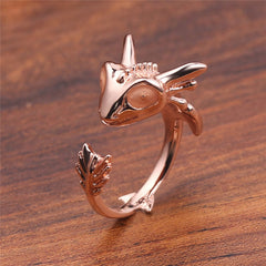 Women's Baby Dragon Copper Ring