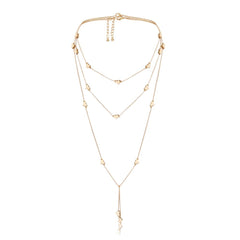 Women's Vintage Layered Star Tassel Necklace