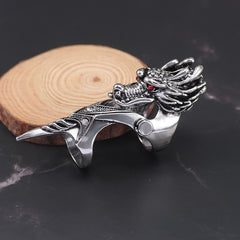 Women's Dagger and Dragon Full Finger Ring