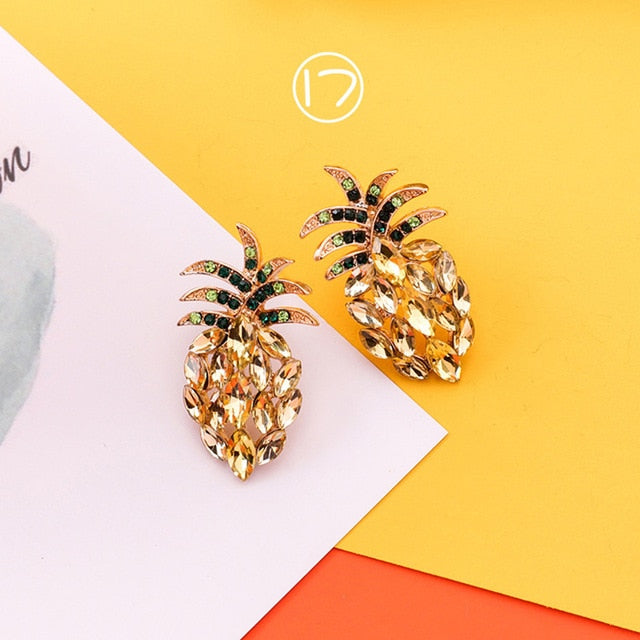 Acrylic Pineapple Post Earrings