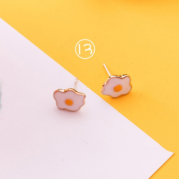 Acrylic Sunny Side Up Post Earrings