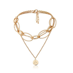 Women's Vintage Twisted Chunky Link Chain Necklace