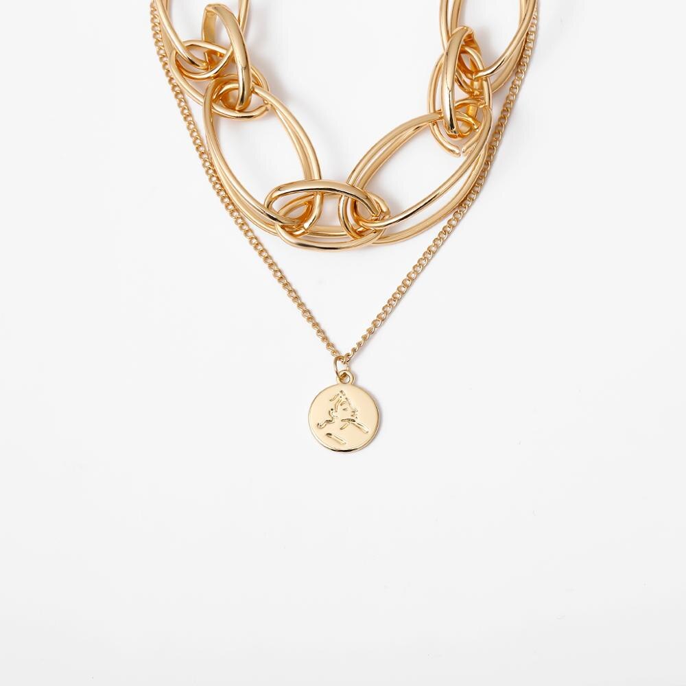 Women's Vintage Twisted Chunky Link Chain Necklace