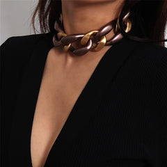 Women's Exaggerated Super Chunk Collar Statement Necklace