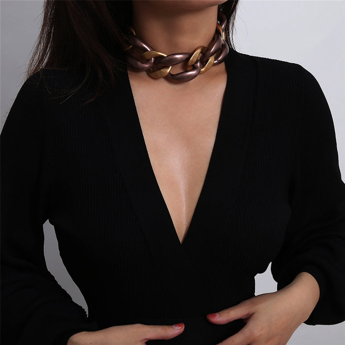 Women's Exaggerated Super Chunk Collar Statement Necklace