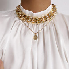 Women's Hip Hop Cuban Big Chunk Chain Necklace