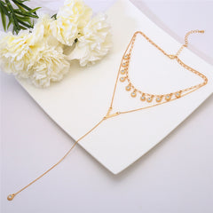 Women's Fashion Double Layer Crystal Necklace