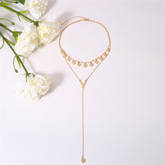 Women's Fashion Double Layer Crystal Necklace