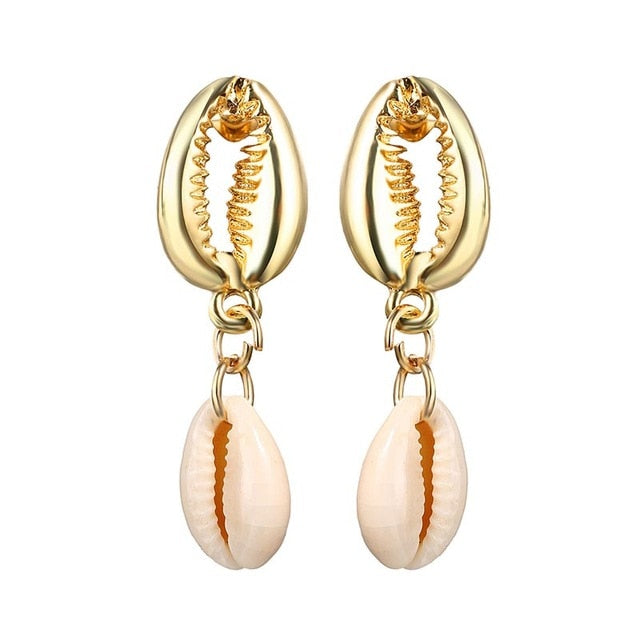 Women's Seashell 'Conch' Drop Earrings