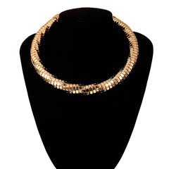 Women's Vintage Gypsy Aluminium Sequin Choker Necklace