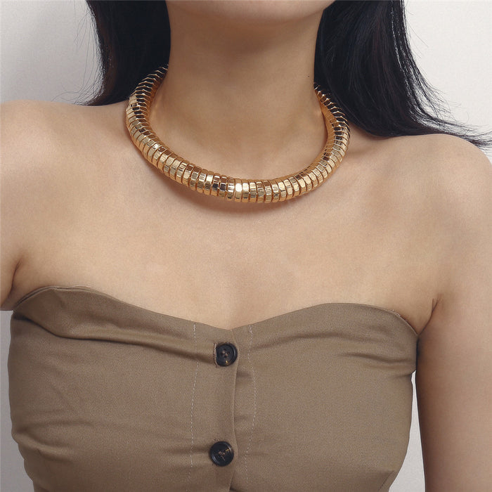 Women's Vintage Gypsy Aluminium Sequin Choker Necklace