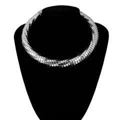 Women's Vintage Gypsy Aluminium Sequin Choker Necklace