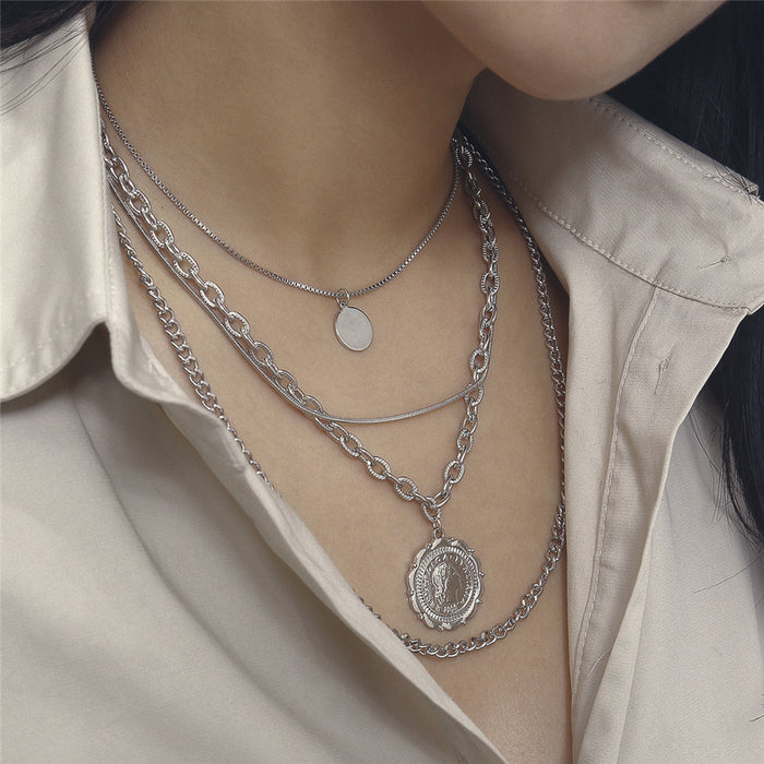 Women's Layered Coin Necklace