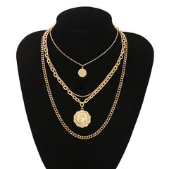 Women's Layered Coin Necklace