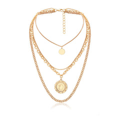 Women's Layered Coin Necklace