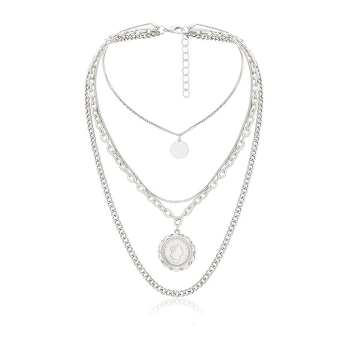 Women's Layered Coin Necklace