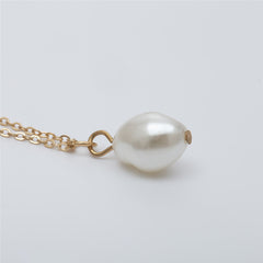 Women's Bohemian White Imitation Pearl Choker Necklace