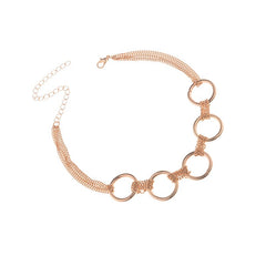 Women's Boho Circular Link Choker Necklace