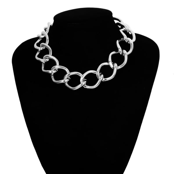 Women's Heavy Metal Chunky Choker Necklace