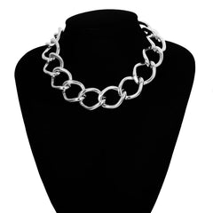 Women's Heavy Metal Chunky Choker Necklace